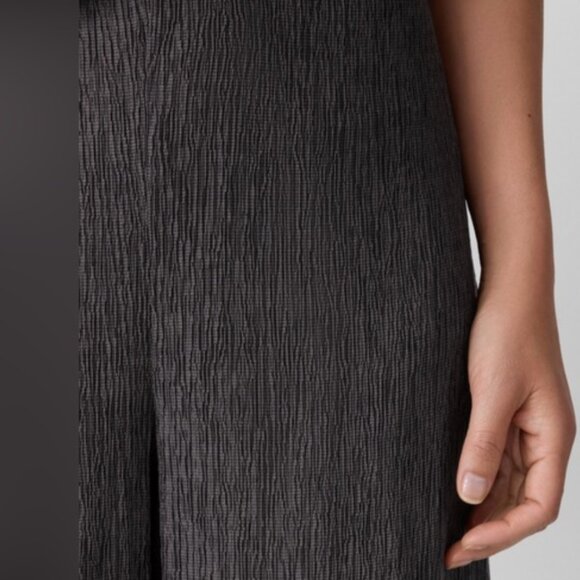 Eileen Fisher Plisse Crinkle Pant Wide-Leg Rye Texture Boho Casual  Size XL - Picture 10 of 12